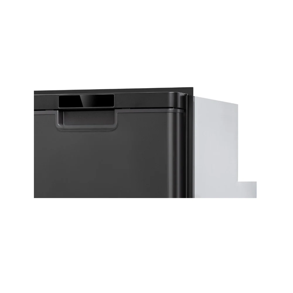 myCOOLMAN MCMU205 trim kit fitted around an upright 205L fridge in a cabinet opening