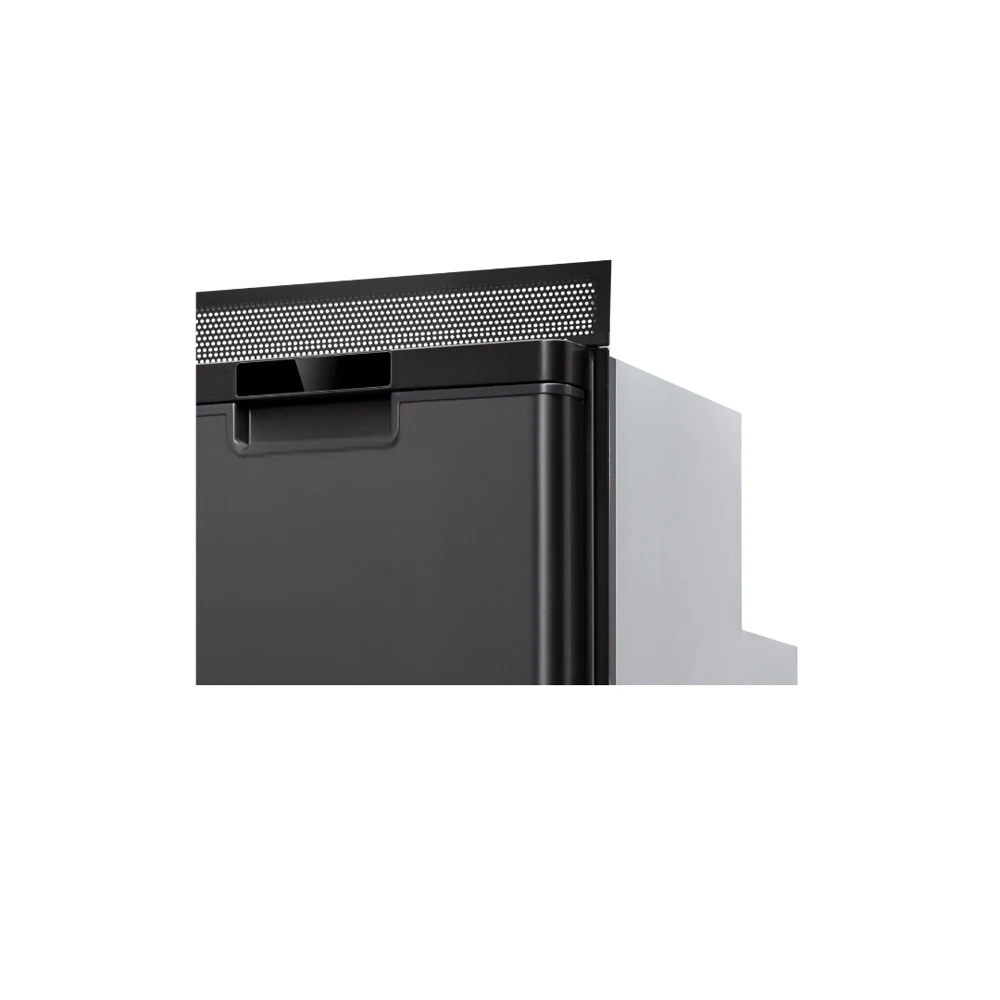 myCOOLMAN MCMU250 internal vent and trim kit showing the vent grille above the fridge
