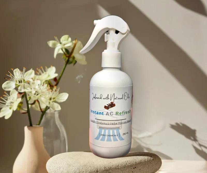 250mL Instant AC Refresh & Freshener spray bottle infused with natural oils